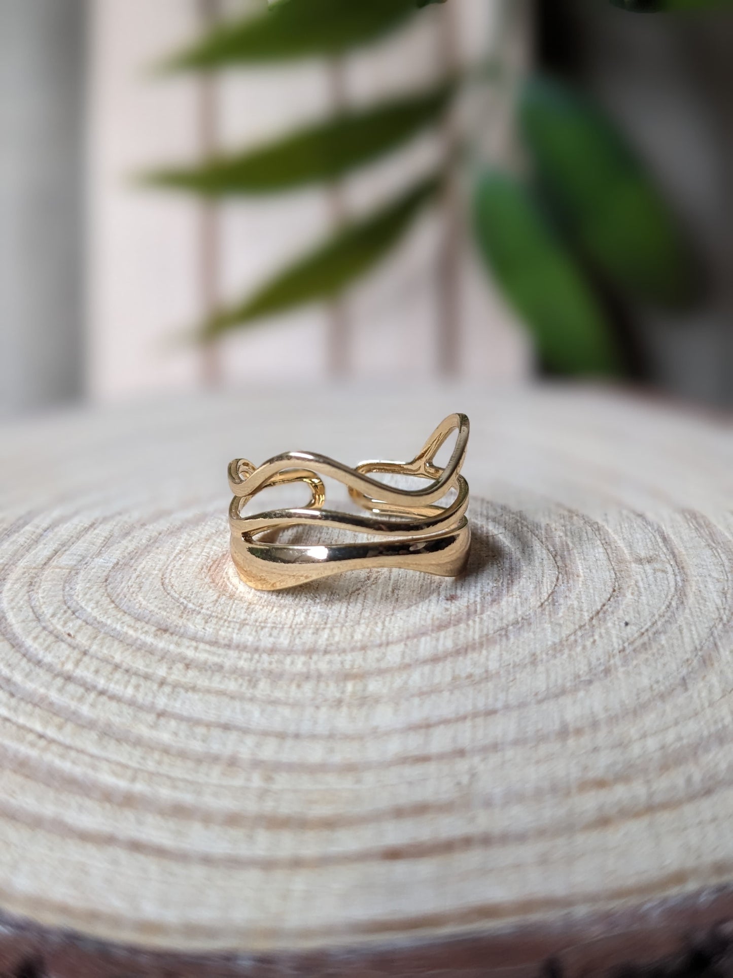 Golden Waves Ring
