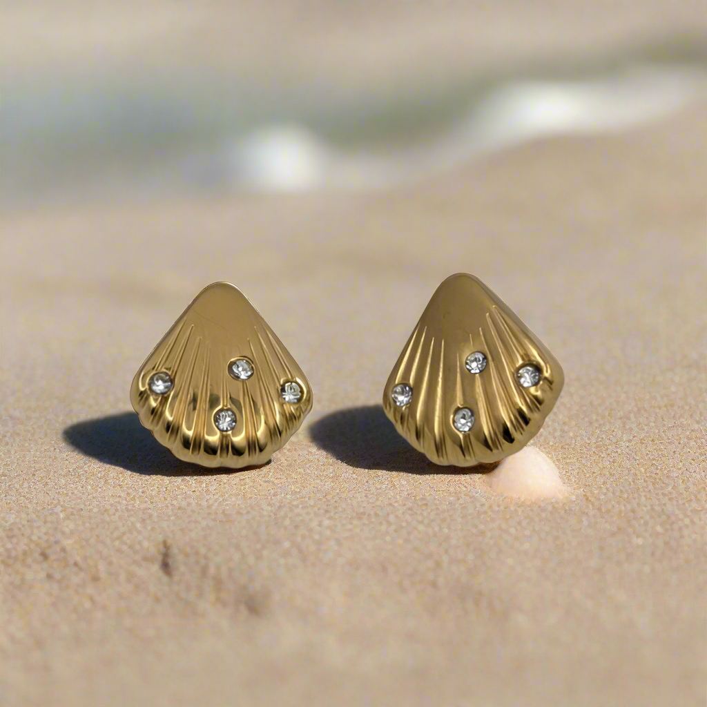 Studded Shell Earrings