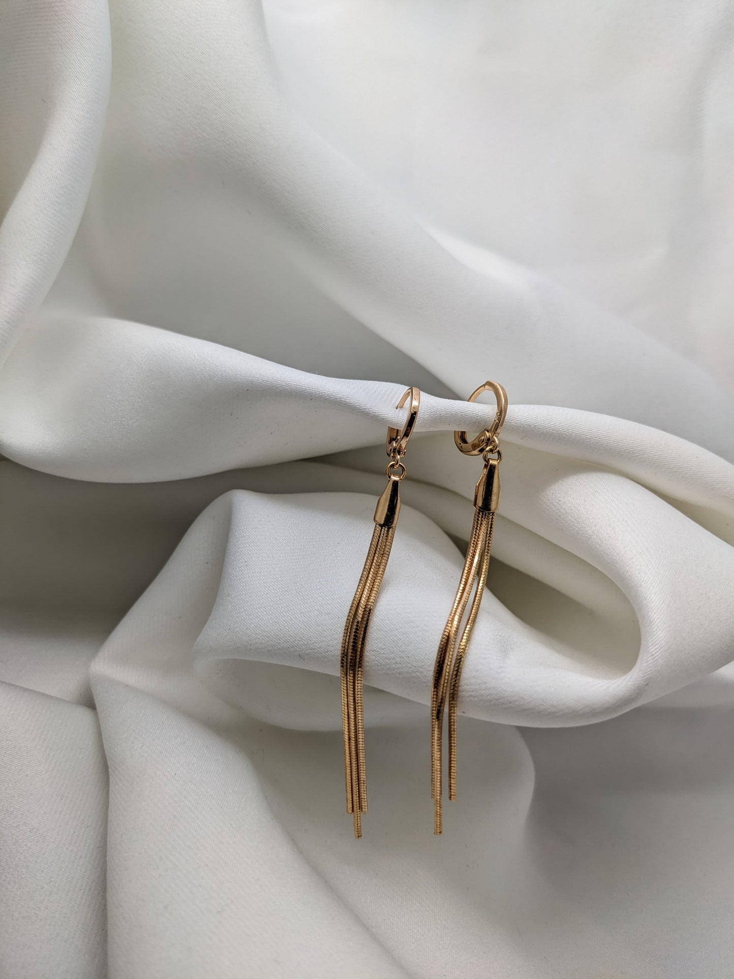 Rose Gold Tassel Earrings