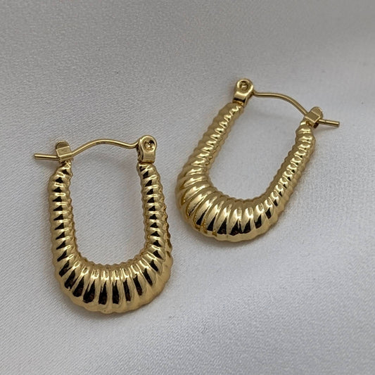 Golden U Hoops