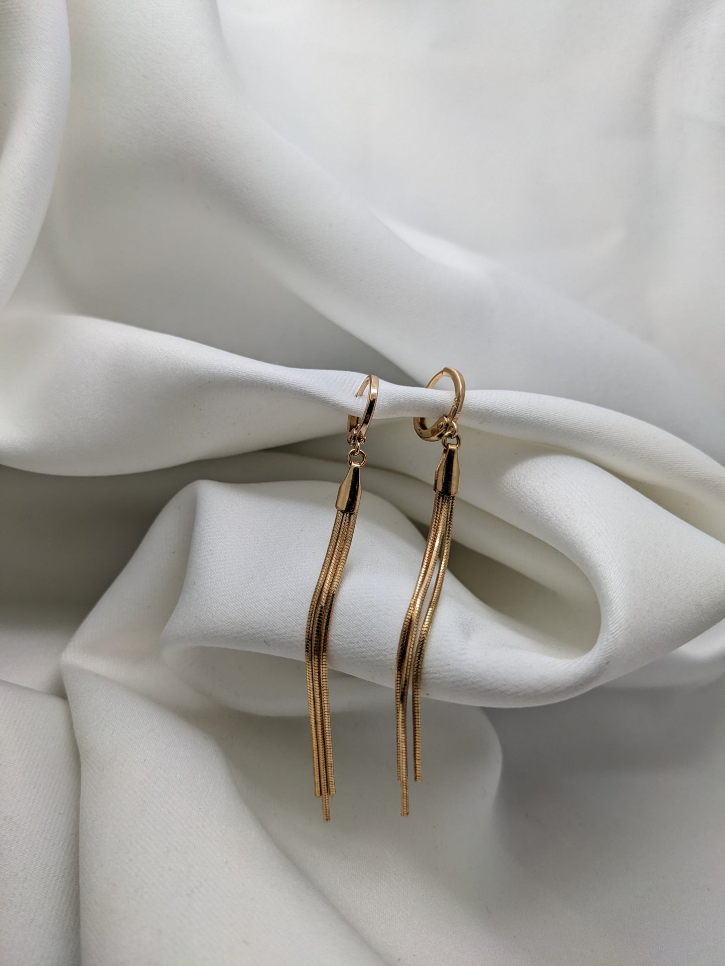 Rose Gold Tassel Earrings