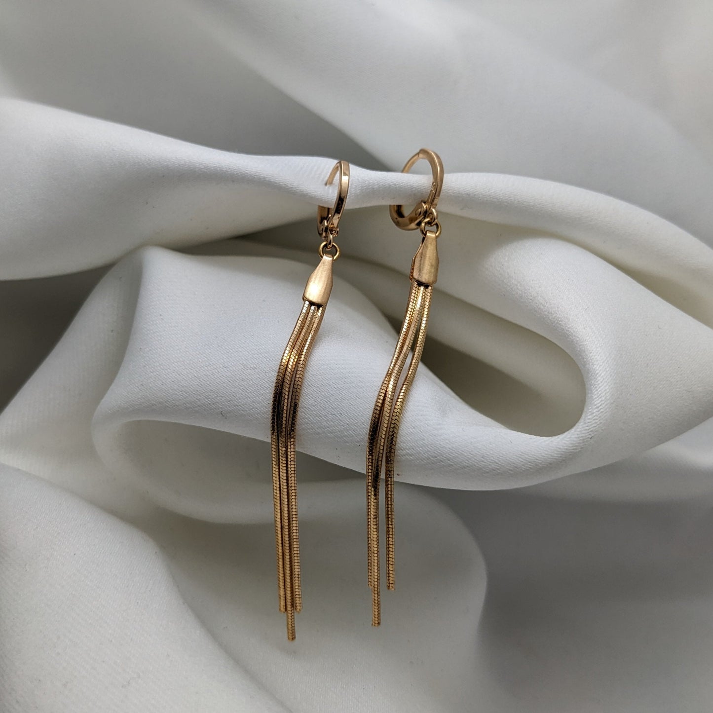 Rose Gold Tassel Earrings